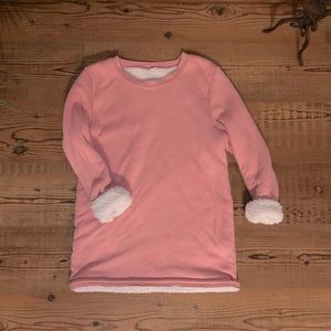 Very cozy pink Sherpa sweater
